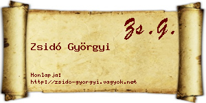 Zsidó Györgyi névjegykártya