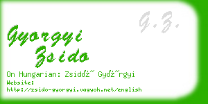 gyorgyi zsido business card